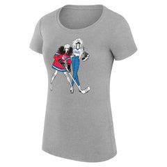 New York Rangers G-III 4Her by Carl Banks Women's Super-Slim Fit Lightweight Hockey Girls T-Shirt Heather Gray