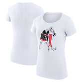 Detroit Red Wings - G-III 4Her by Carl Banks Women's Super-Slim Fit Lightweight Hockey Girls T-Shirt White