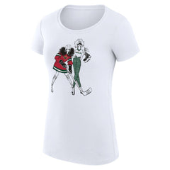 Minnesota Wild - G-III 4Her by Carl Banks Women's Super-Slim Fit Lightweight Hockey Girls T-Shirt White
