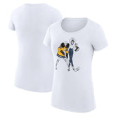 Nashville Predators - G-III 4Her by Carl Banks Women's Super-Slim Fit Lightweight Hockey Girls T-Shirt White