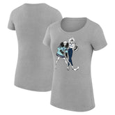 Seattle Kraken G-III 4Her by Carl Banks Women's Super-Slim Fit Lightweight Hockey Girls T-Shirt Heather Gray