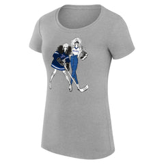 St. Louis Blues - G-III 4Her by Carl Banks Women's Super-Slim Fit Lightweight Hockey Girls T-Shirt Heather Gray
