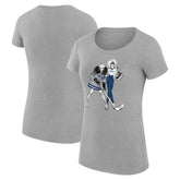Tampa Bay Lightning - G-III 4Her by Carl Banks Women's Super-Slim Fit Lightweight Hockey Girls T-Shirt Heather Gray