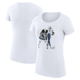 Winnipeg Jets - G-III 4Her by Carl Banks Women's Super-Slim Fit Lightweight Hockey Girls T-Shirt White