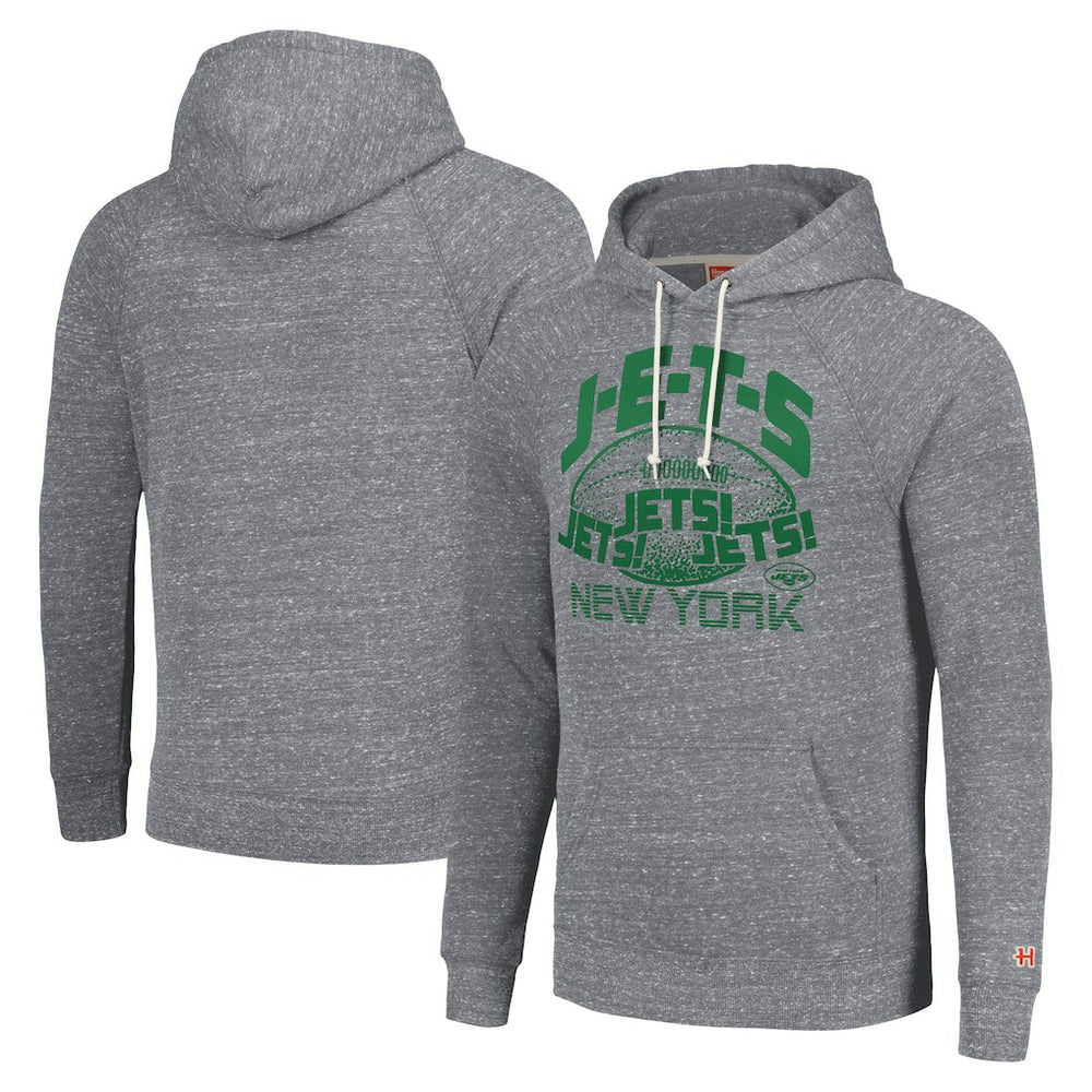 New York Jets Homage Unisex Hyperlocal Raglan Pullover Hoodie Gray - NFL