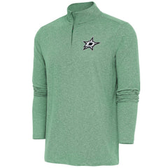 Dallas Stars - Antigua Hunk Quarter-Zip Pullover Top Heather Hunter Green