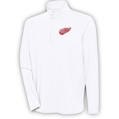 Detroit Red Wings - Antigua Hunk Quarter-Zip Pullover Top White