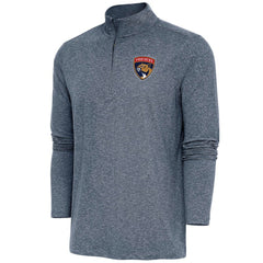 Florida Panthers - Antigua Hunk Quarter-Zip Pullover Top Heather Navy