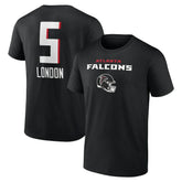 Drake London Atlanta Falcons Team Wordmark Player Name & Number T-Shirt Black - NFL