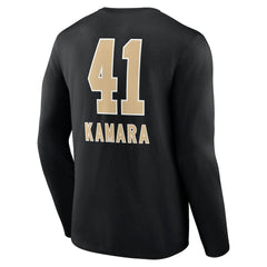 Alvin Kamara New Orleans Saints Team Wordmark Player Name & Number Long Sleeve T-Shirt Black - NFL