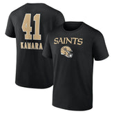 Alvin Kamara New Orleans Saints Team Wordmark Player Name & Number T-Shirt Black - NFL