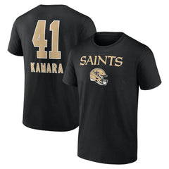 Alvin Kamara New Orleans Saints Team Wordmark Player Name & Number T-Shirt Black - NFL