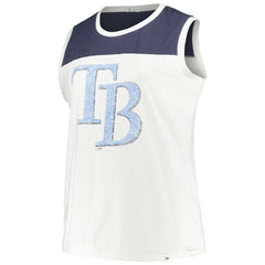 Tampa Bay Rays '47 Women's Plus Size Waist Length Muscle Tank Top Sale