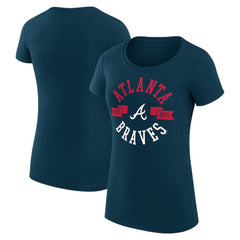 Atlanta Braves G-III 4Her by Carl Banks Women's Super-Slim Fit Lightweight City Graphic T-Shirt Lifestyle