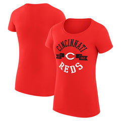 Cincinnati Reds G-III 4Her by Carl Banks Women's Super-Slim Fit Lightweight City Graphic T-Shirt Clearance