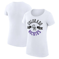 Colorado Rockies G-III 4Her by Carl Banks Women's Super-Slim Fit Lightweight City Graphic T-Shirt for sale