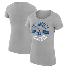 Los Angeles Dodgers G-III 4Her by Carl Banks Women's Super-Slim Fit Lightweight City Graphic T-Shirt On Sale