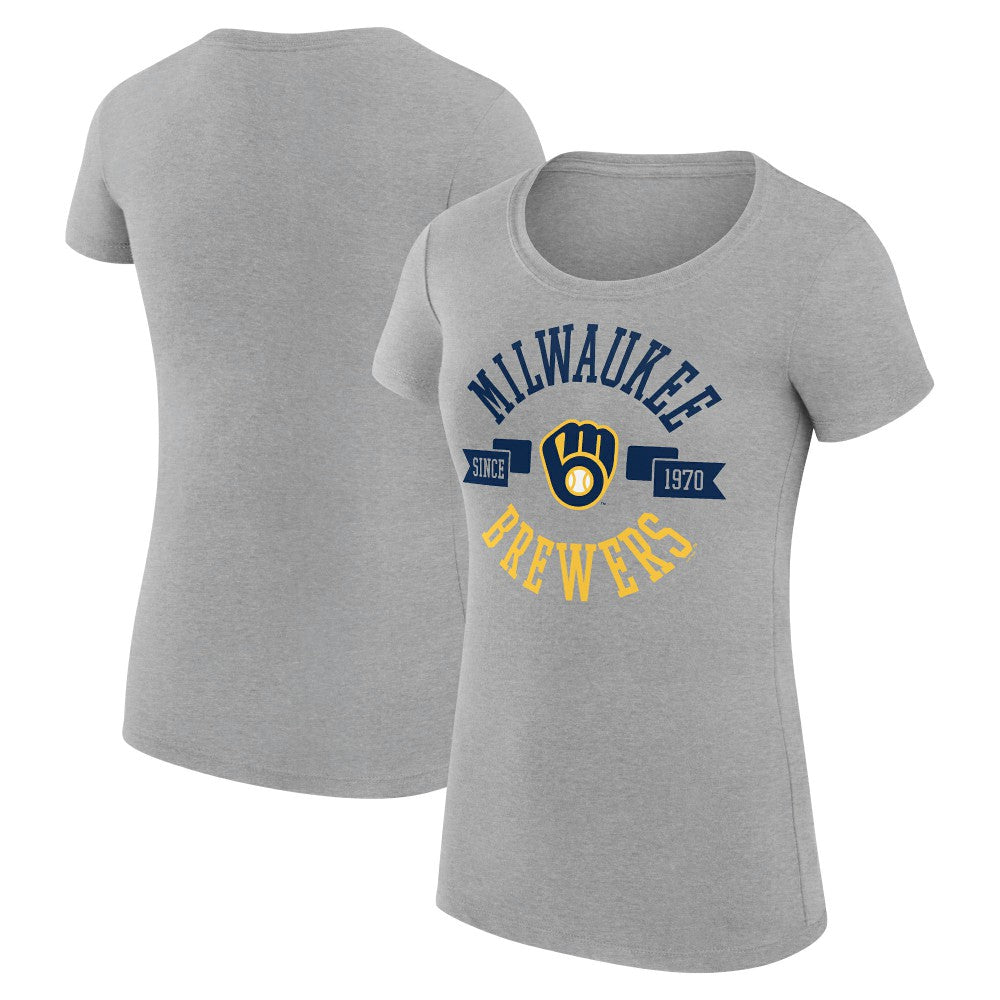 Milwaukee Brewers G-III 4Her by Carl Banks Women's Super-Slim Fit Lightweight City Graphic T-Shirt for sale
