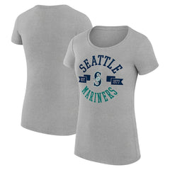 Seattle Mariners G-III 4Her by Carl Banks Women's Super-Slim Fit Lightweight City Graphic T-Shirt On Sale
