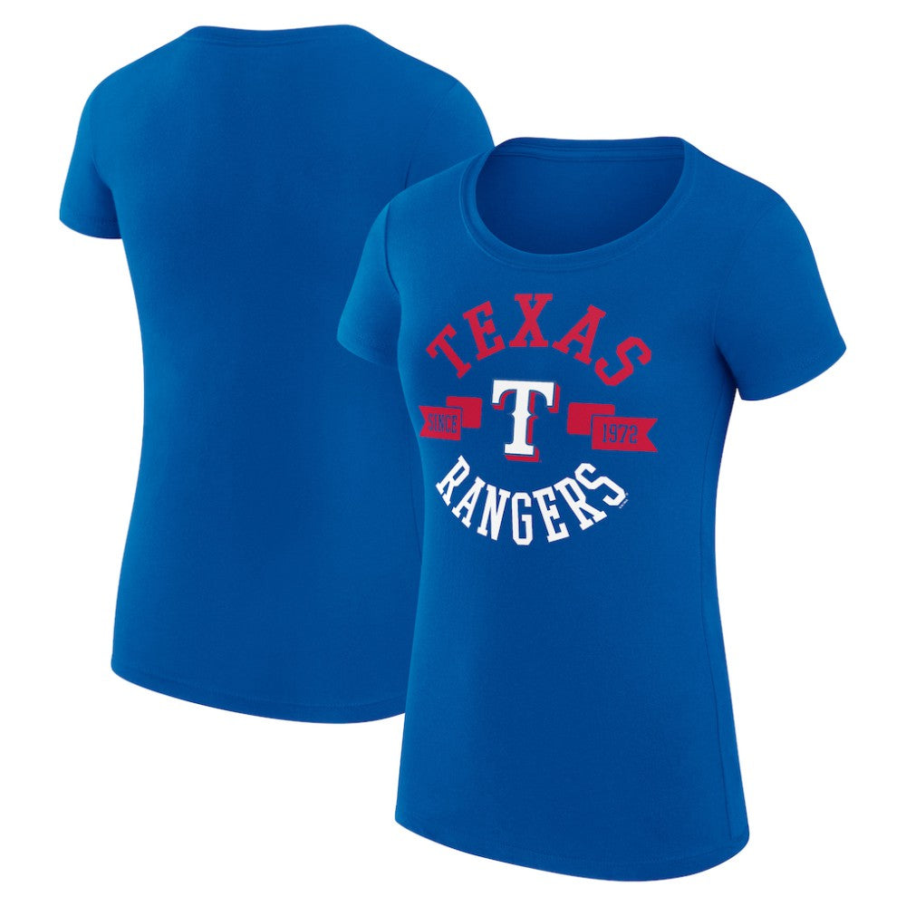 Texas Rangers G-III 4Her by Carl Banks Women's Super-Slim Fit Lightweight City Graphic T-Shirt discount