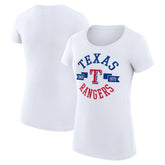 Texas Rangers G-III 4Her by Carl Banks Women's Super-Slim Fit Lightweight City Graphic T-Shirt Lifestyle