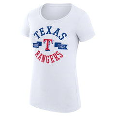 Texas Rangers G-III 4Her by Carl Banks Women's Super-Slim Fit Lightweight City Graphic T-Shirt Lifestyle