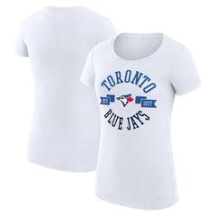 Toronto Blue Jays G-III 4Her by Carl Banks Women's Super-Slim Fit Lightweight City Graphic T-Shirt On Sale