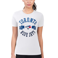 Toronto Blue Jays G-III 4Her by Carl Banks Women's Super-Slim Fit Lightweight City Graphic T-Shirt On Sale