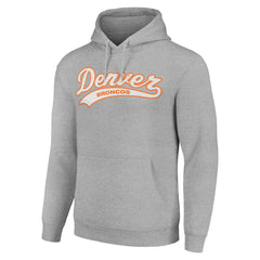 Denver Broncos Starter Unisex Tailsweep Pullover Hoodie Heather Gray - NFL