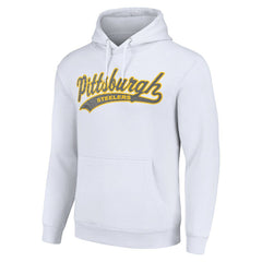 Pittsburgh Steelers Starter Unisex Tailsweep Pullover Hoodie White - NFL