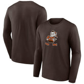 Cleveland Browns Throwback Long Sleeve T-Shirt Brown - NFL