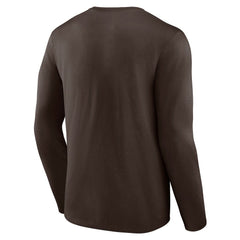 Cleveland Browns Throwback Long Sleeve T-Shirt Brown - NFL
