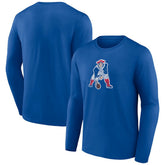 New England Patriots Throwback Long Sleeve T-Shirt Royal - NFL