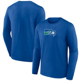 Seattle Seahawks Throwback Long Sleeve T-Shirt Royal - NFL