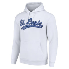 St. Louis Blues - Starter Tailsweep Fleece Tri-Blend Pullover Hoodie White
