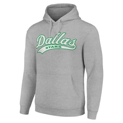 Dallas Stars - Starter Tailsweep Fleece Tri-Blend Pullover Hoodie Heather Gray