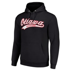 Ottawa Senators - Starter Tailsweep Fleece Tri-Blend Pullover Hoodie Black