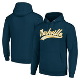 Nashville Predators - Starter Tailsweep Fleece Tri-Blend Pullover Hoodie Navy