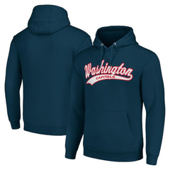 Washington Capitals Starter Tailsweep Fleece Tri-Blend Pullover Hoodie Navy