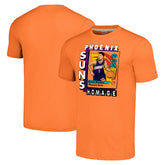 NBA - Devin Booker Phoenix Suns Homage Unisex SkyBox Player Tri-Blend T-Shirt - Orange