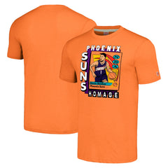 NBA - Devin Booker Phoenix Suns Homage Unisex SkyBox Player Tri-Blend T-Shirt - Orange