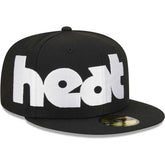 New Era - Miami Heat Checkerboard UV 59FIFTY Fitted Hat - Black