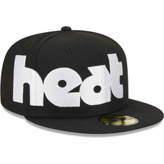 New Era - Miami Heat Checkerboard UV 59FIFTY Fitted Hat - Black