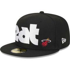 New Era - Miami Heat Checkerboard UV 59FIFTY Fitted Hat - Black
