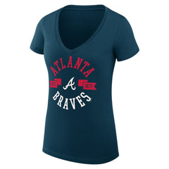 Atlanta Braves G-III 4Her by Carl Banks Women's Super-Slim Fit Lightweight City Graphic V-Neck T-Shirt Near Me