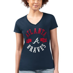 Atlanta Braves G-III 4Her by Carl Banks Women's Super-Slim Fit Lightweight City Graphic V-Neck T-Shirt Near Me