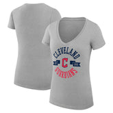 Cleveland Guardians G-III 4Her by Carl Banks Women's Super-Slim Fit Lightweight City Graphic V-Neck T-Shirt Near Me
