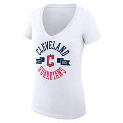 Cleveland Guardians G-III 4Her by Carl Banks Women's Super-Slim Fit Lightweight City Graphic V-Neck T-Shirt discount