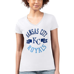 Kansas City Royals G-III 4Her by Carl Banks Women's Super-Slim Fit Lightweight City Graphic V-Neck T-Shirt Online