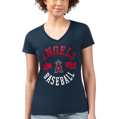 Los Angeles Angels G-III 4Her by Carl Banks Women's Super-Slim Fit Lightweight City Graphic V-Neck T-Shirt Near Me